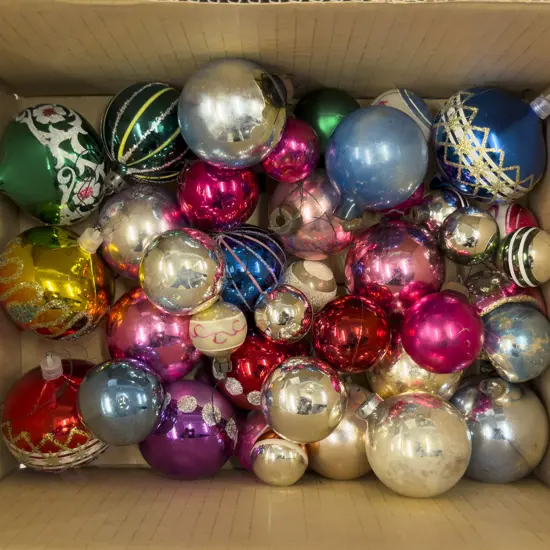 Box Qty of Assorted Christmas Decorations