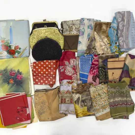 Qty of Assorted Vintage Gloves & Scarves etc