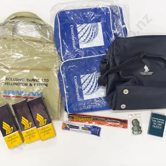 Pan-Am Satchel together with Assorted Airline Advertising