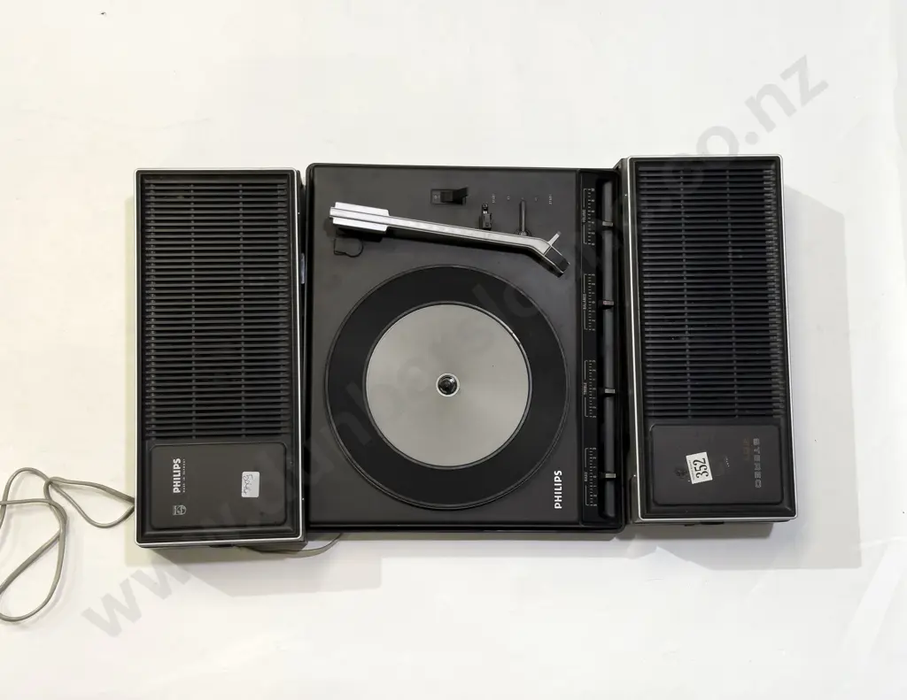 Vintage Philips Stereo 351 Record Player Image 1++