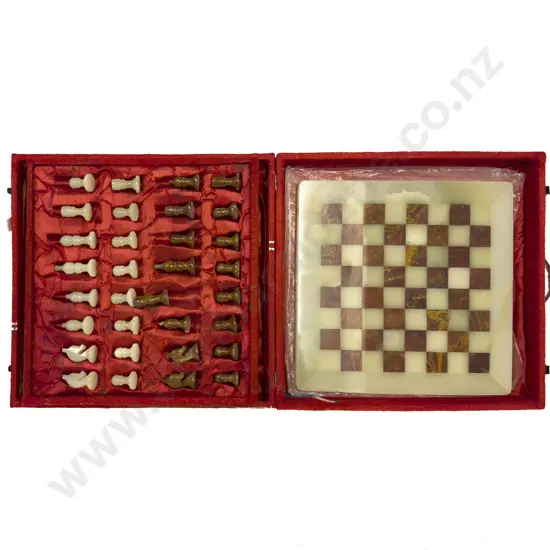 Hardstone Chess Set in Case