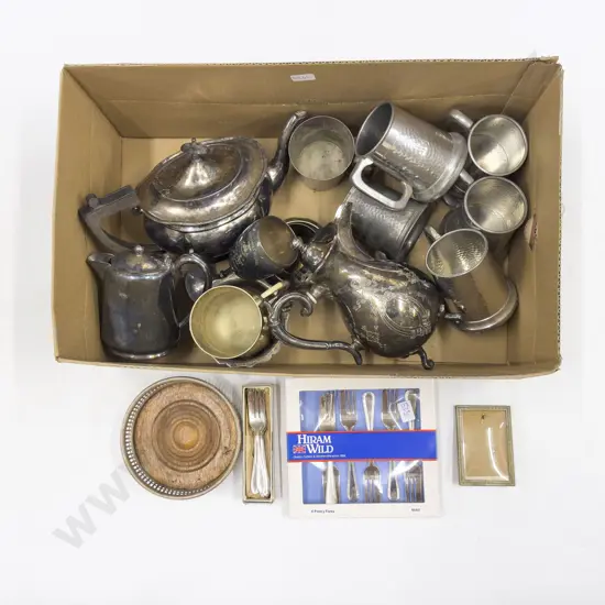 Qty of Assorted S/P together with Pewter Tankards