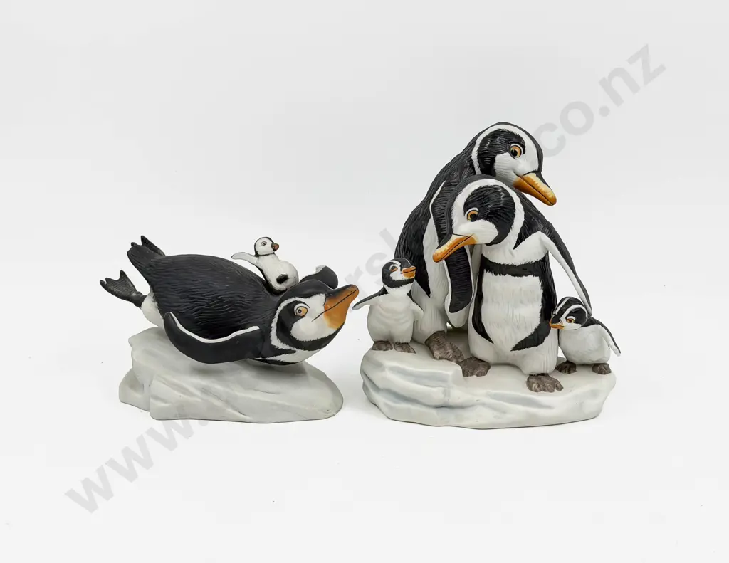 Two Franklin Mint Penguin Group Figures Image 1++
