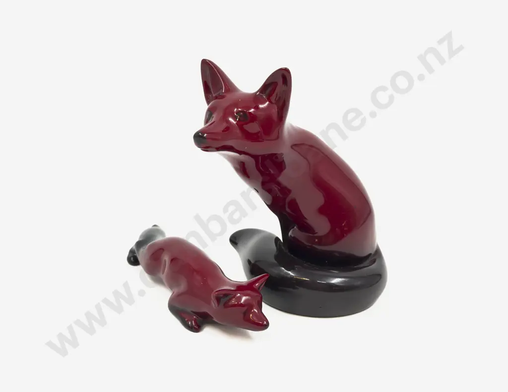 Two RD Flambe Foxes Image 1++