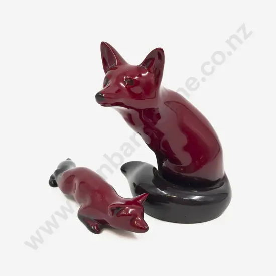 Two RD Flambe Foxes