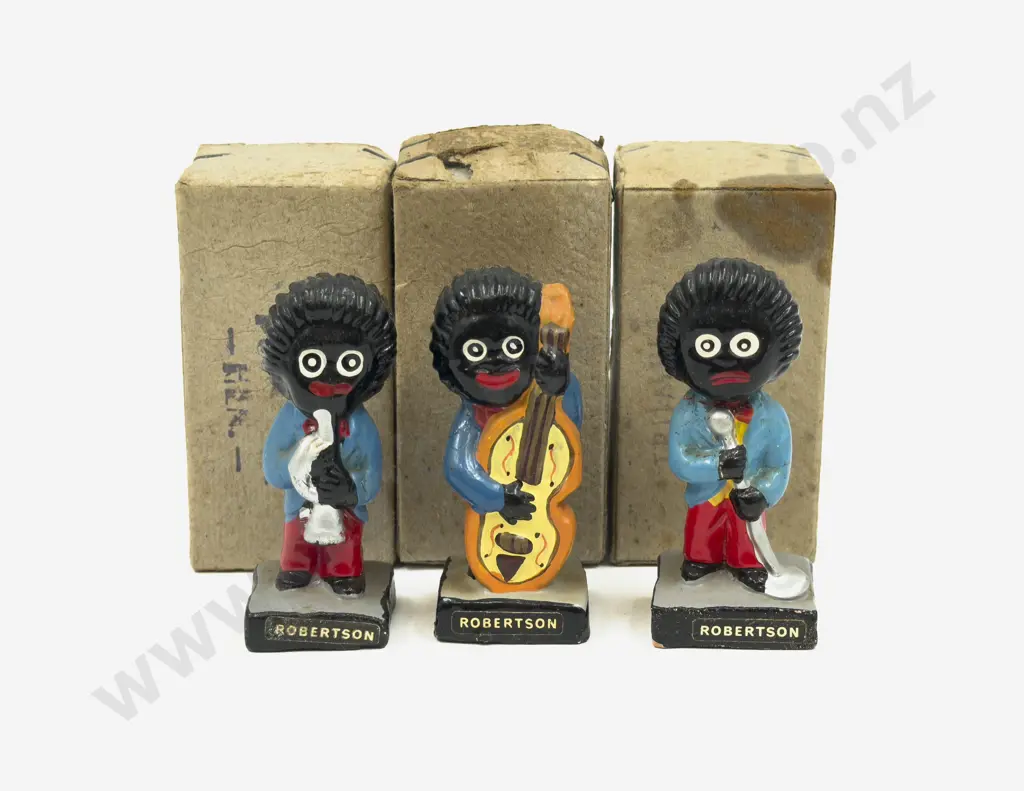 Collection of Three Robertson's Jam Advertising Golly Figures Image 1++