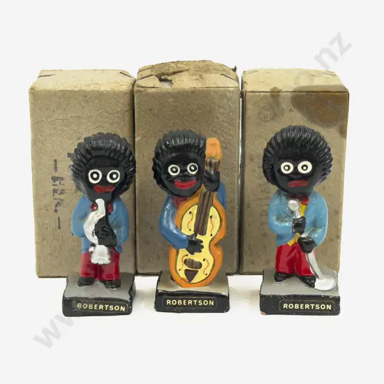 Collection of Three Robertson's Jam Advertising Golly Figures