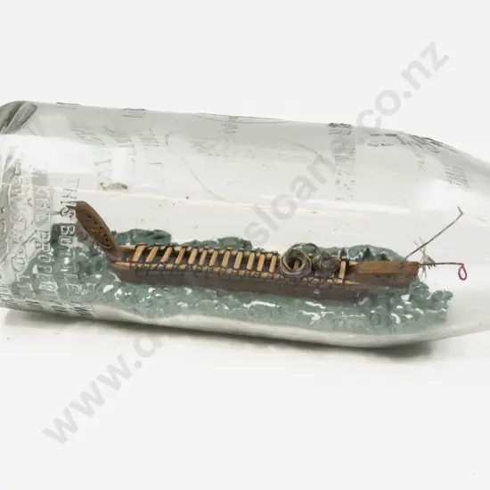 Vintage Waka in Vintage NZ Glass Bottle