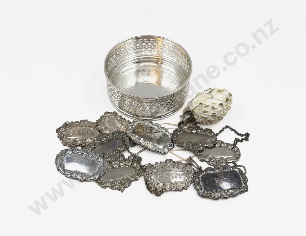 Wine Coaster together with Assorted S/P Decanter Labels & Other Image 1++