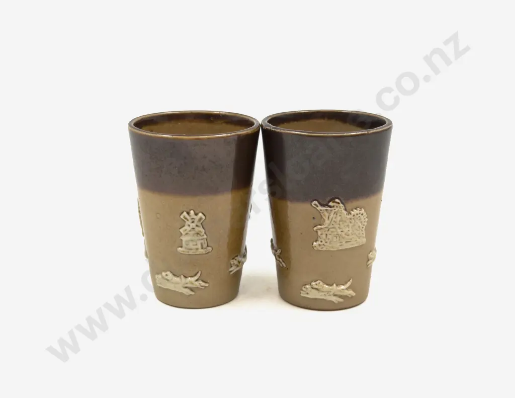 Two RD Stoneware Miniature Tumblers Image 1++