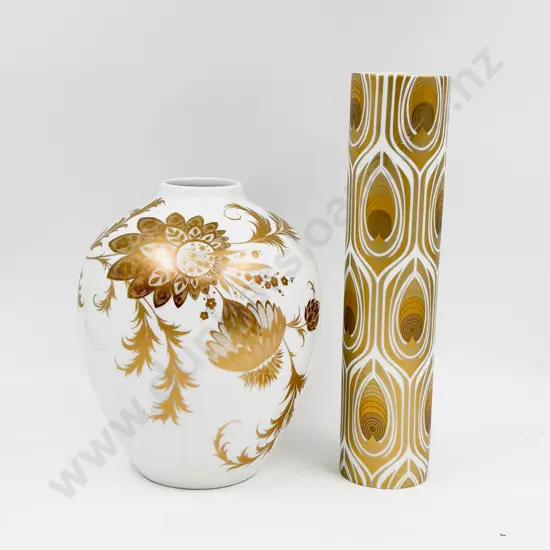 Rosenthal Vase (Repaired) together with Kaiser Vase