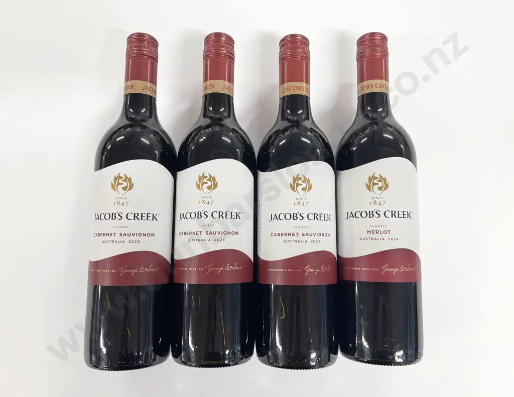 Four Various Jacob Creek Cabernet Sav & One Merlot Image 1++