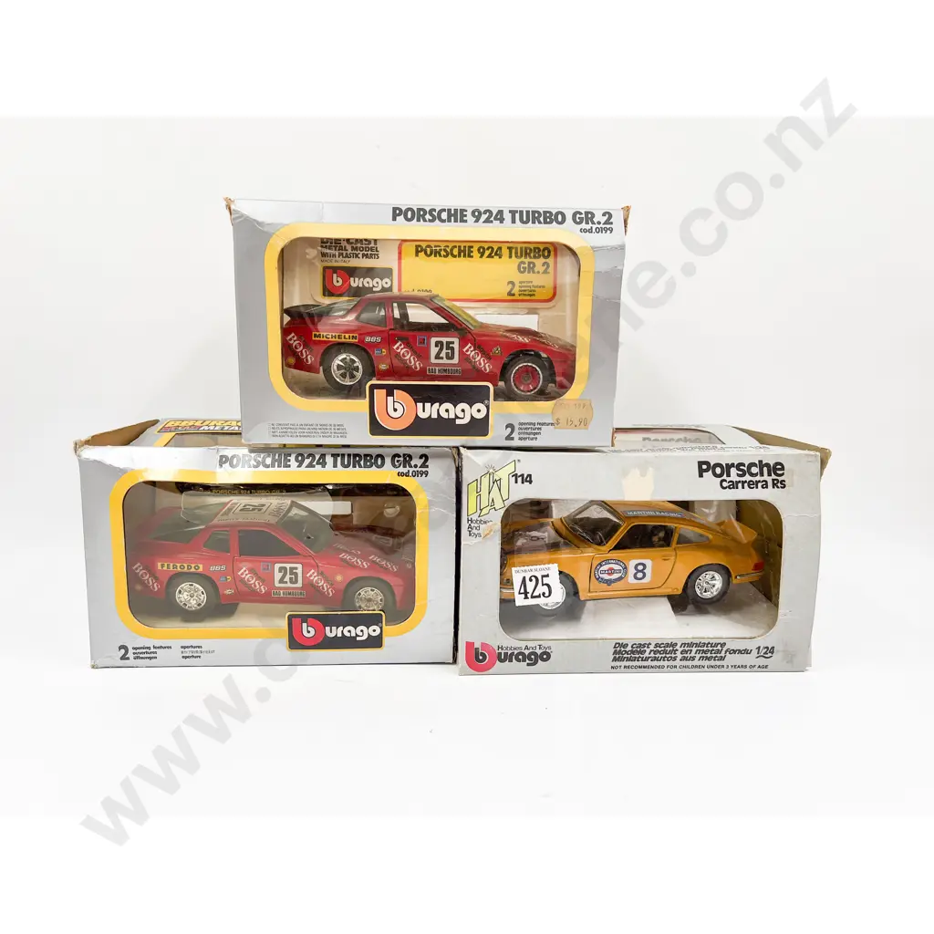 Three Boxed Burago 1:24 Scale Models Image 1++