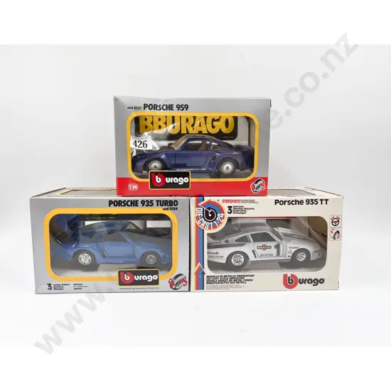 Three Boxed Burago 1:24 Scale Models