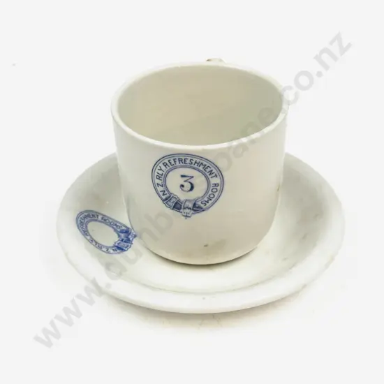 Meakin NZR Refreshment Rooms No. 3 Teacup & Maddock Saucer