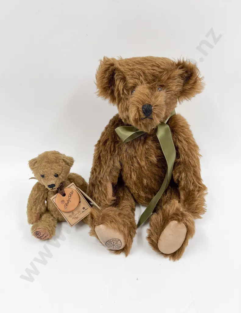 Two Country Life Teddy Bears - Fred Bear & Baby Bliss - 33cm & 15cm H Image 1++