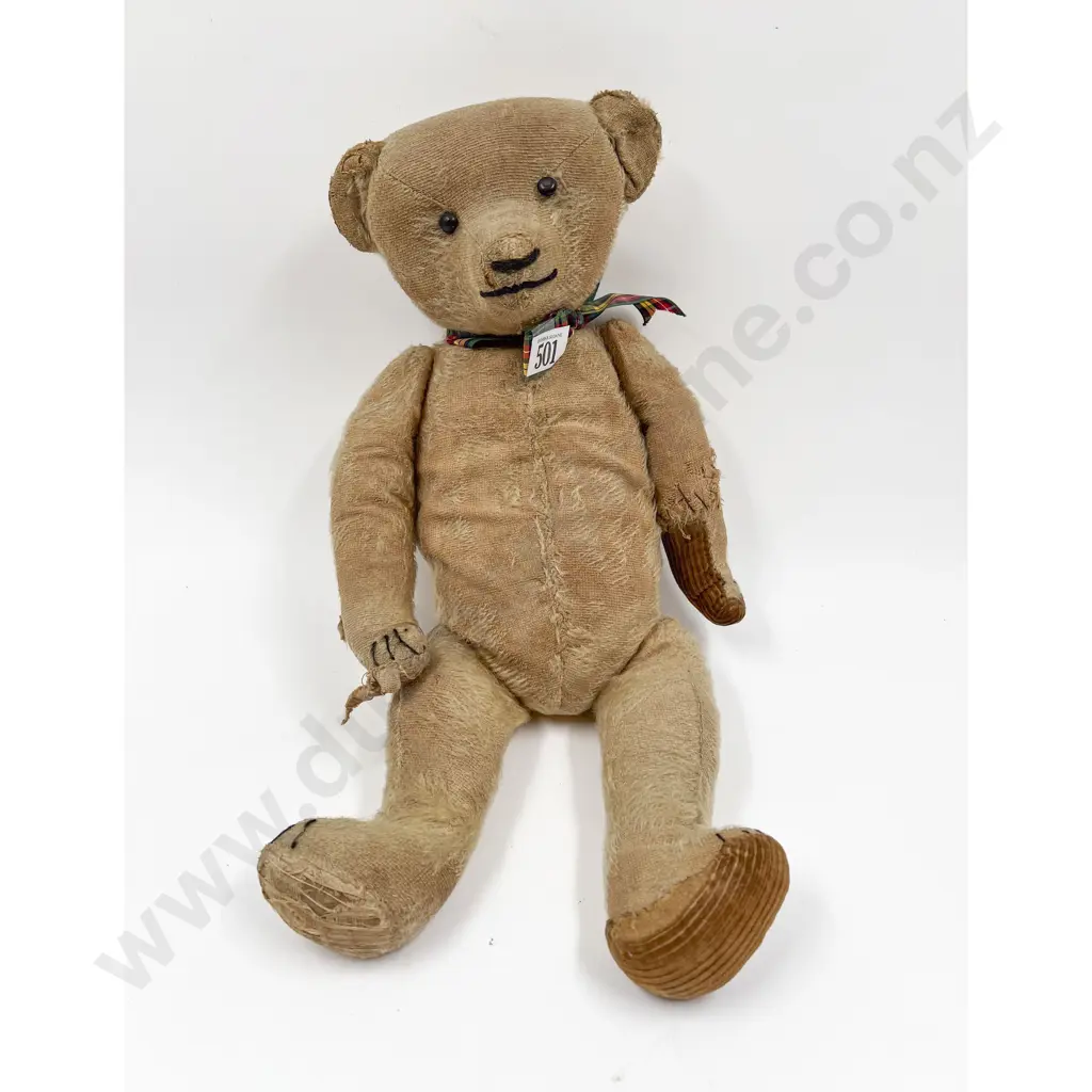 Post WWII Period Vintage English Teddy Bear - Straw Filled - 47cm H Image 1++