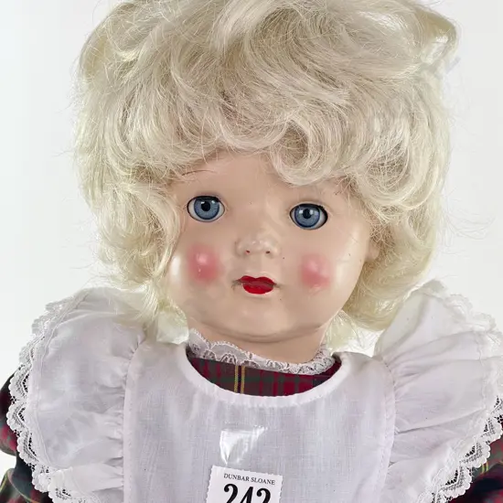 Unmarked English Hard Plastic Talking Doll 50cm
