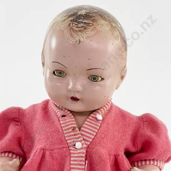 Unmarked Reliable All Composition Character Baby Doll on 5pce bent limb body 46cm
