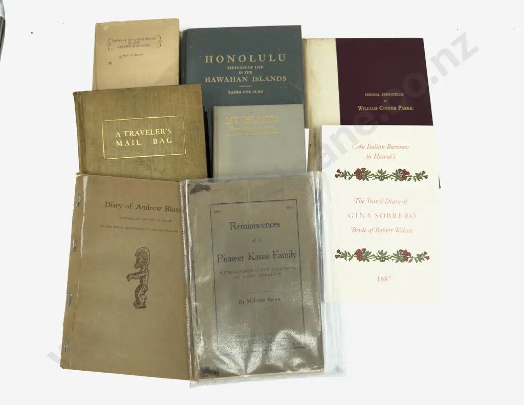 Eight Various Mainly Vintage Volumes Pertaining to Early Hawaii Image 1++