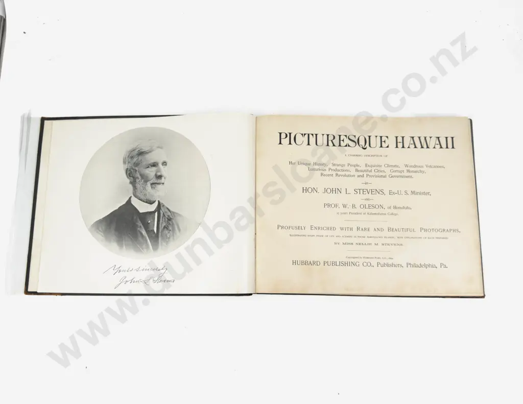 Hon John L Stevens - Picturesque Hawaii 1894 Image 1++