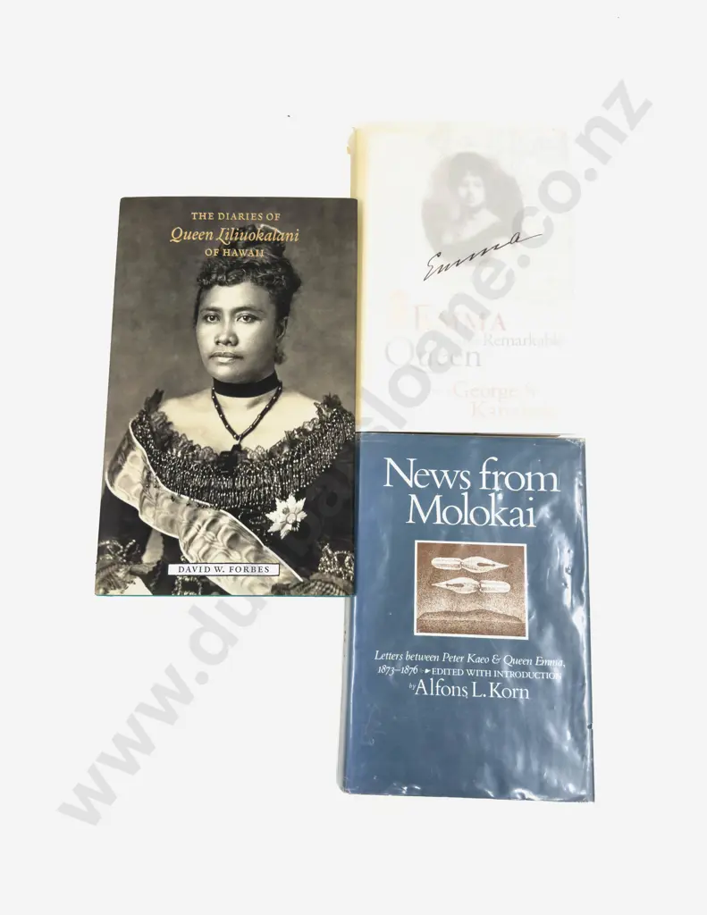 Three Volumes Pertaining to Queen Liliuokalani & Queen Emma of Hawaii Image 1++