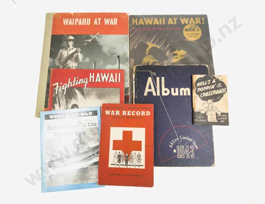 Seven Publications Relating to Hawaii During WWII Image 1++
