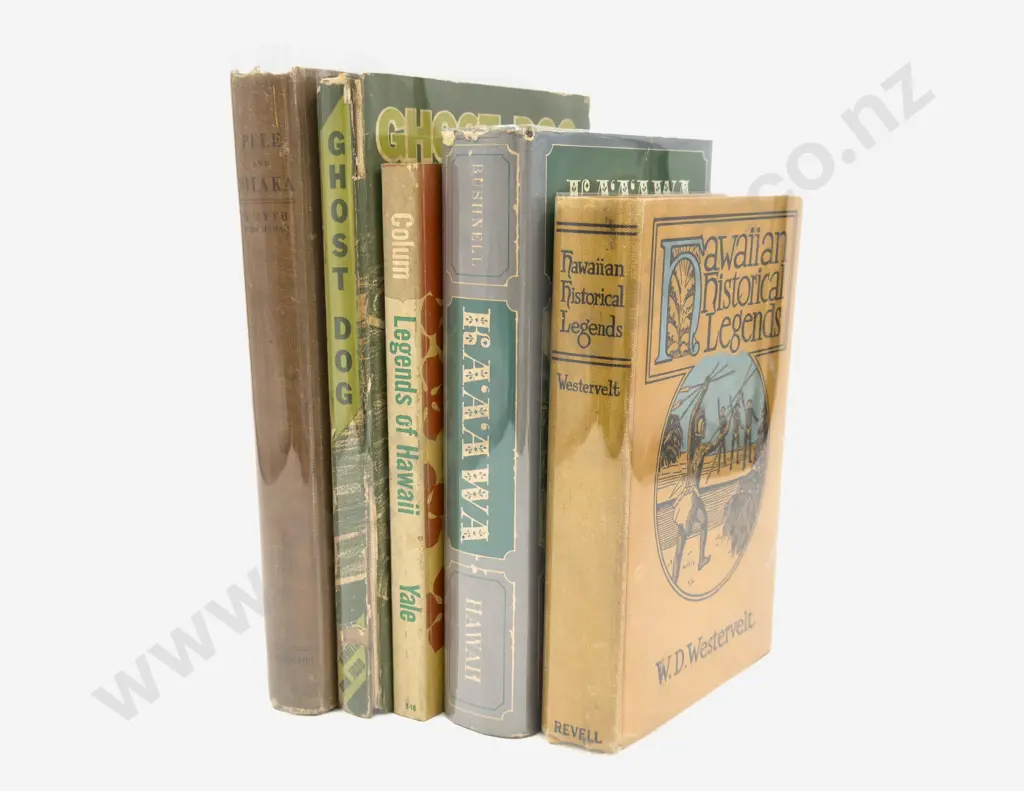 Five Vintage Volumes of Hawaiian Myths & Legends Image 1++