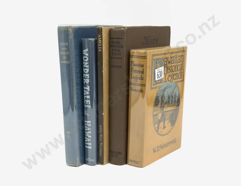Five Vintage Volumes of Hawaiian Folk Tales Image 1++