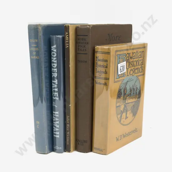 Five Vintage Volumes of Hawaiian Folk Tales
