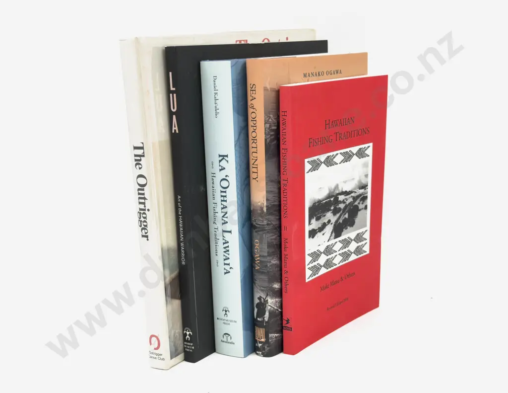 Five Volumes Relating Mainly to Hawaiian Fishing Traditions Image 1++