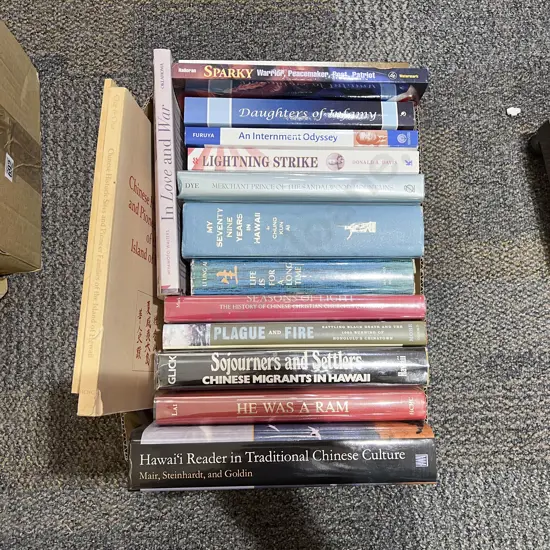 Box Lot Assorted Books - Hawaiian Society