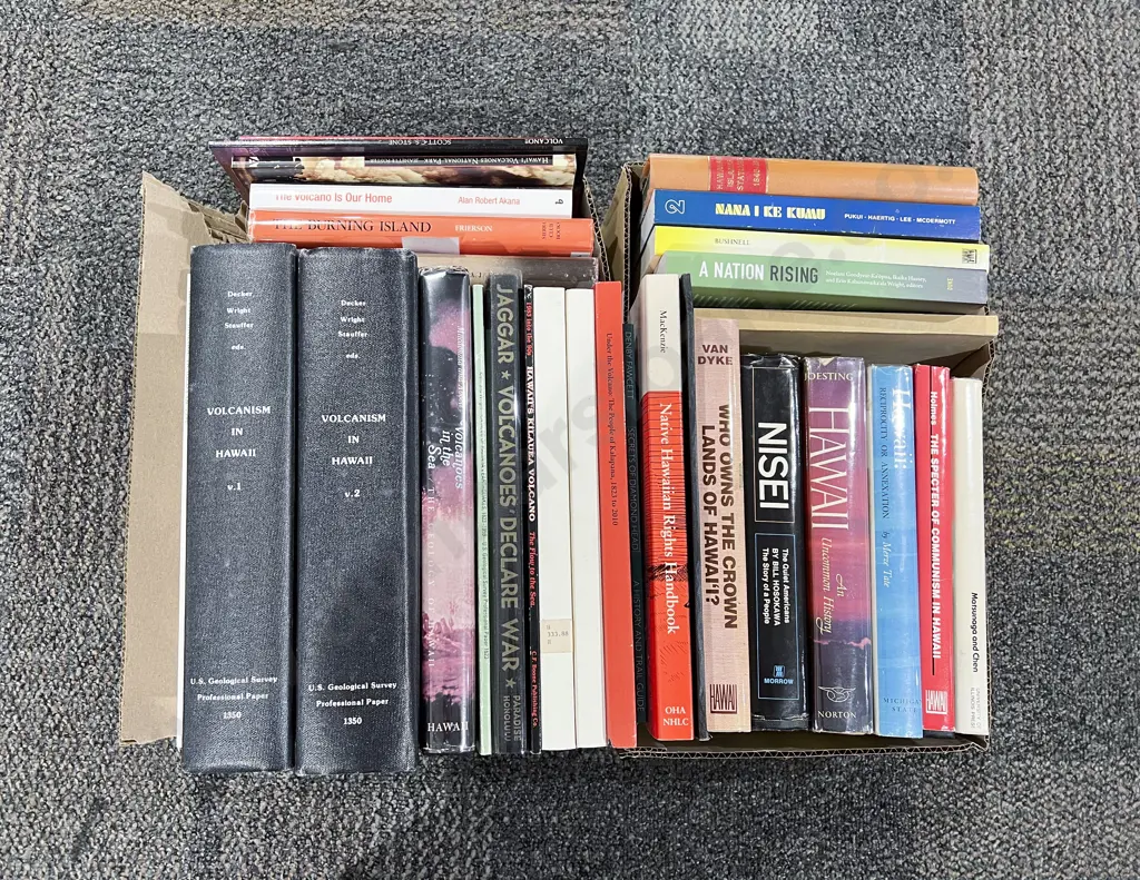 Two Boxes Assorted Books - Hawaiian Interest Image 1++