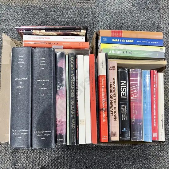 Two Boxes Assorted Books - Hawaiian Interest