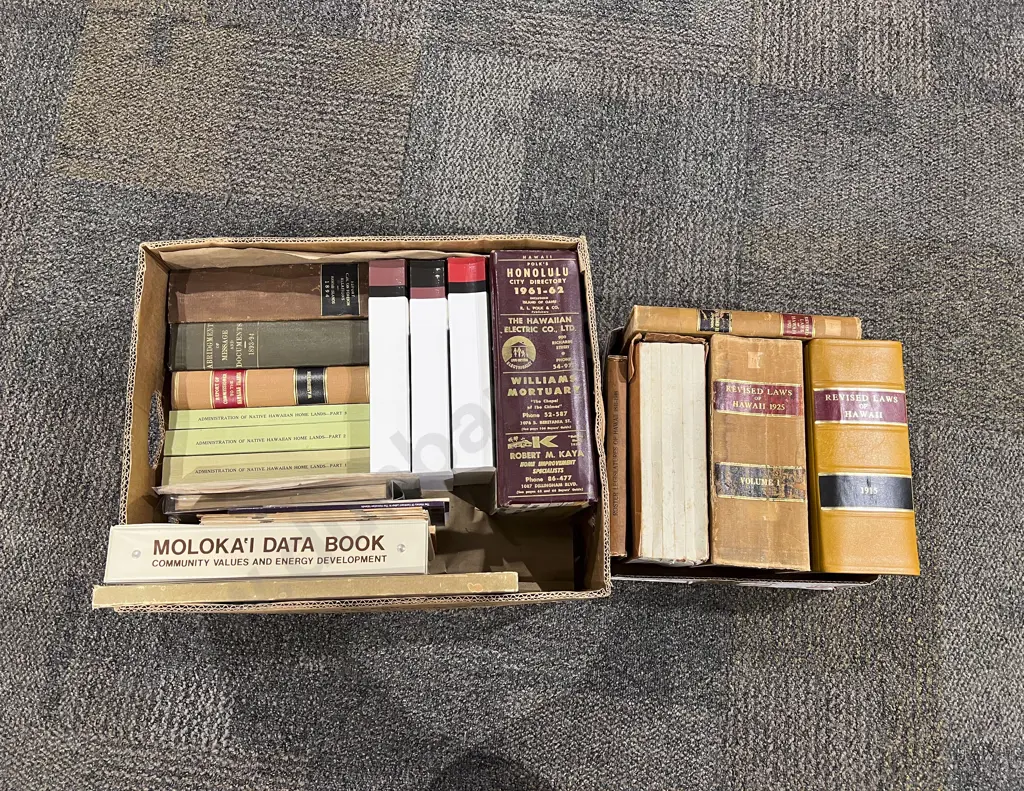 Two Boxes Assorted Books - Hawaiian Interest Image 1++