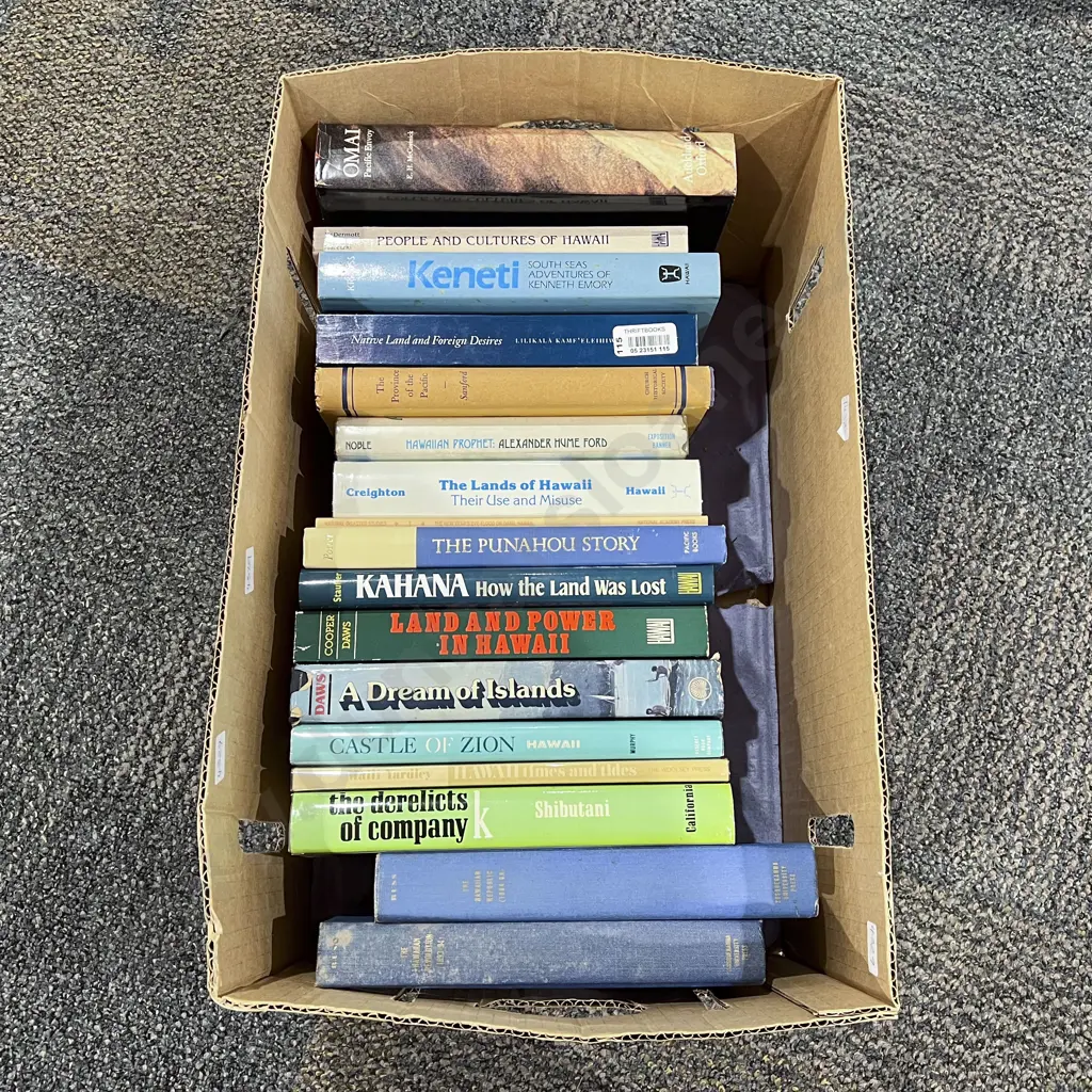 Two Boxes Assorted Books - Hawaiian History Image 1++