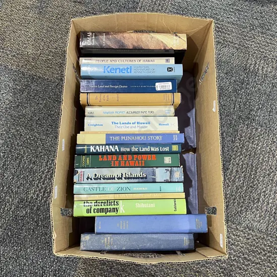Two Boxes Assorted Books - Hawaiian History