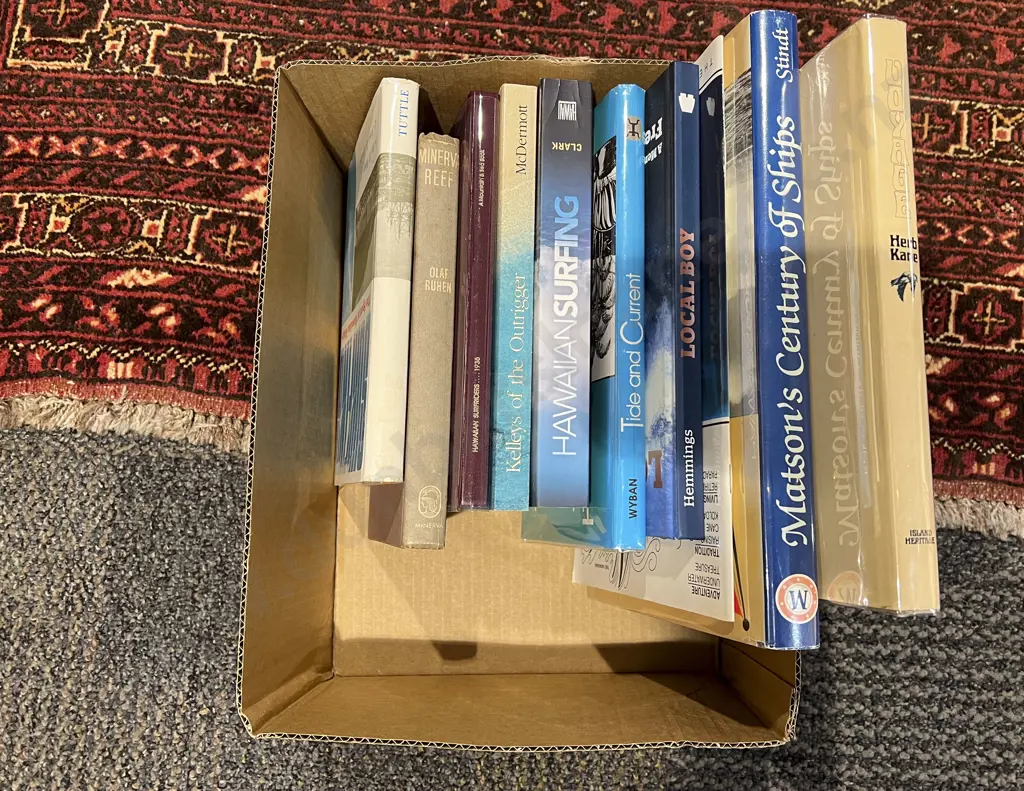 Box Assorted Books - Hawaiian Surfing Image 1++