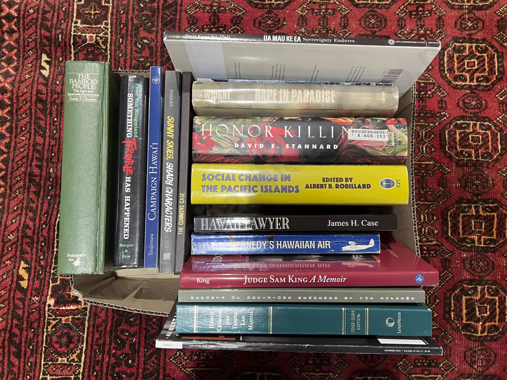 Box Assorted Books - Hawaiian Politics & Law Image 1++