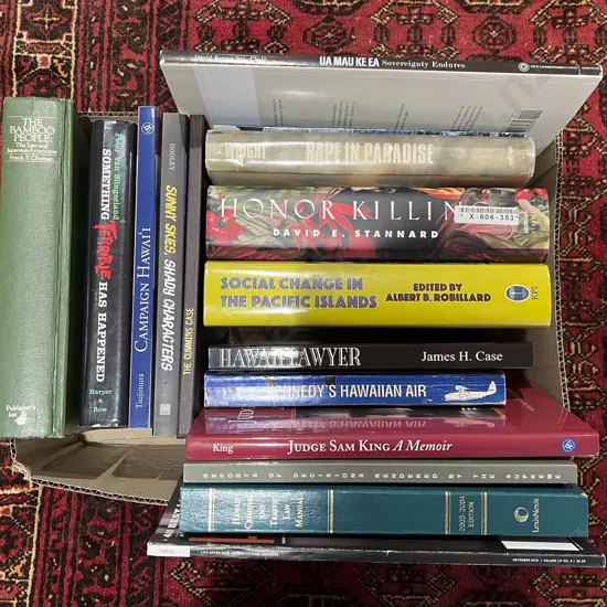 Box Assorted Books - Hawaiian Politics & Law