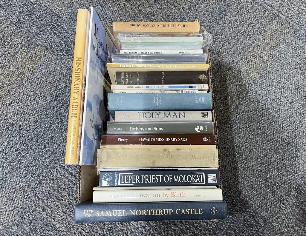 Box Assorted Books - Hawaiian Religious History Image 1++