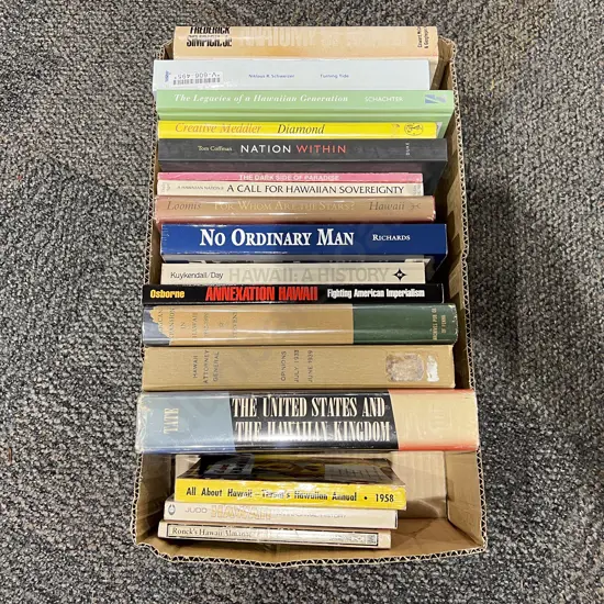Box Assorted Books - Modern Hawaiian History