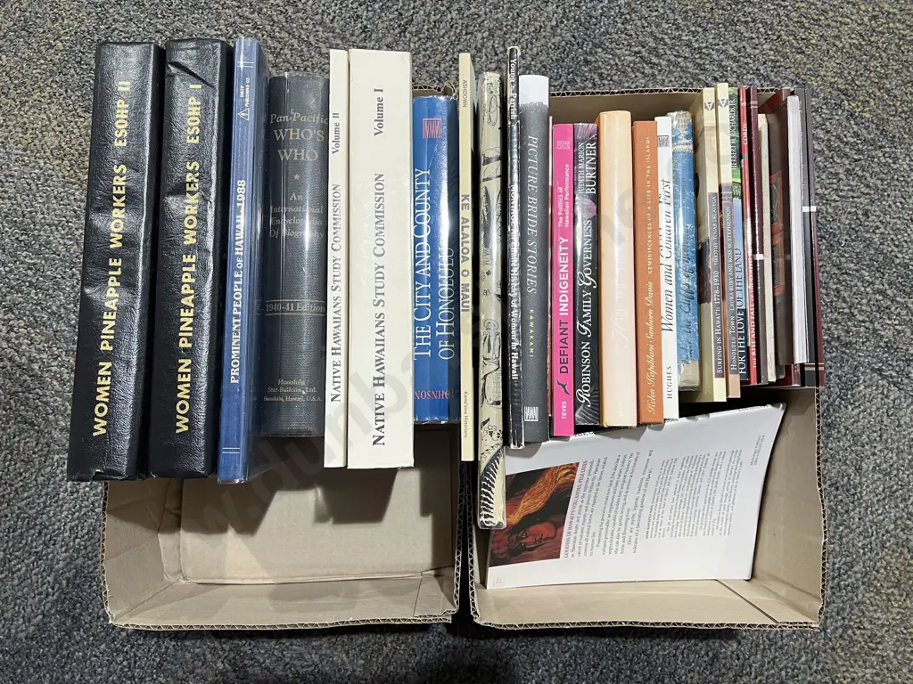 Two Boxes Assorted Books - Hawaiian Interest Image 1++