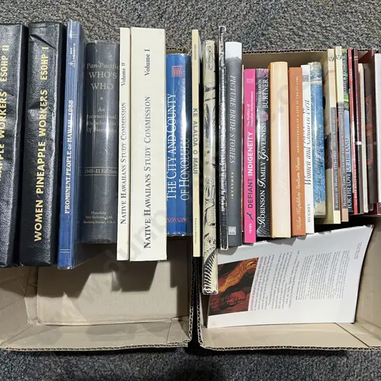Two Boxes Assorted Books - Hawaiian Interest