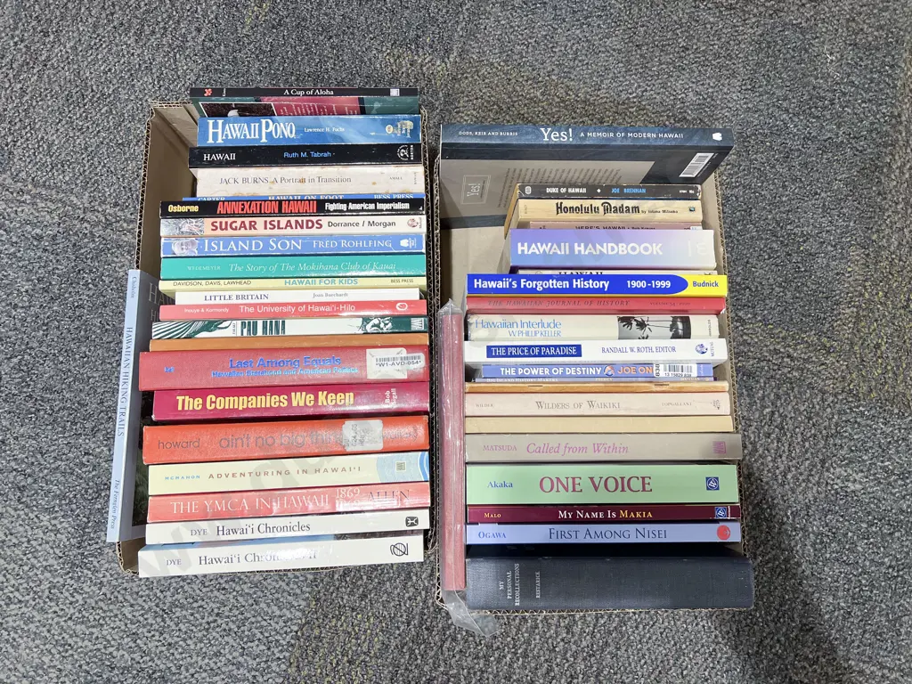 Two Boxes Assorted Books - Hawaiian Interest Image 1++