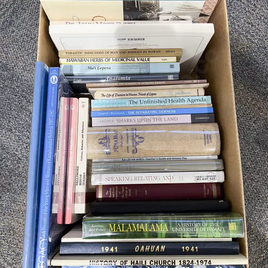 Box Assorted Books - Hawaiian Medicine & Education