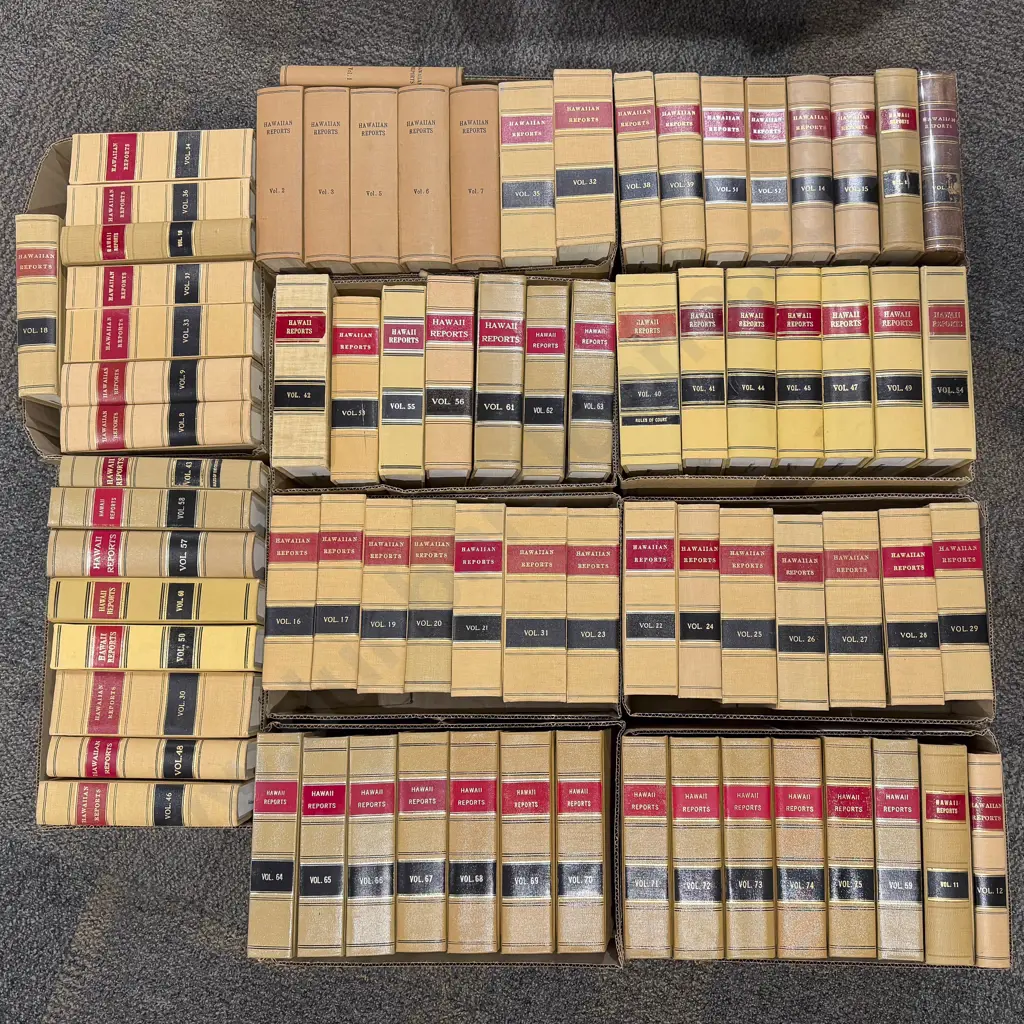 Ten Boxes Hawaiian Reports Various Editions Image 1++