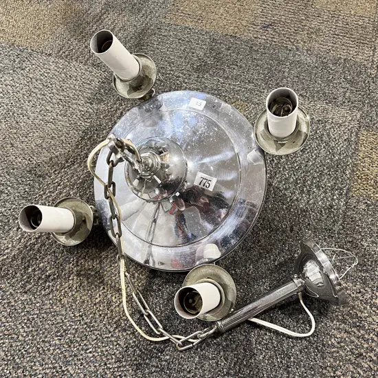 Chrome Four Light Chandelier
