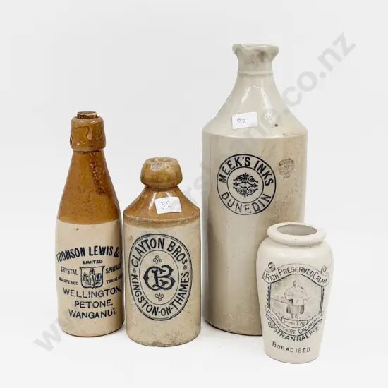 Four Vintage Stoneware Bottles
