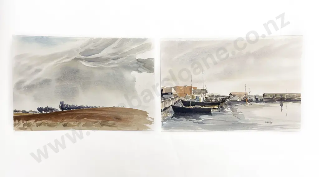 Les Finch (1940 - 2020) - Two Watercolours (Unframed) Image 1++